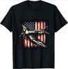 Stíhací letoun F4U Corsair Opotřebovaná americká vlajka Vintage design 100% bavlna Kulatý výstřih Krátký rukáv Potisk Pánské tričko