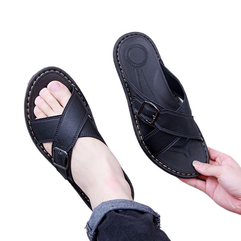 Flip-flops summer men's beach shoes non-slip trend casual pinch slippers new men's fashion non-slip