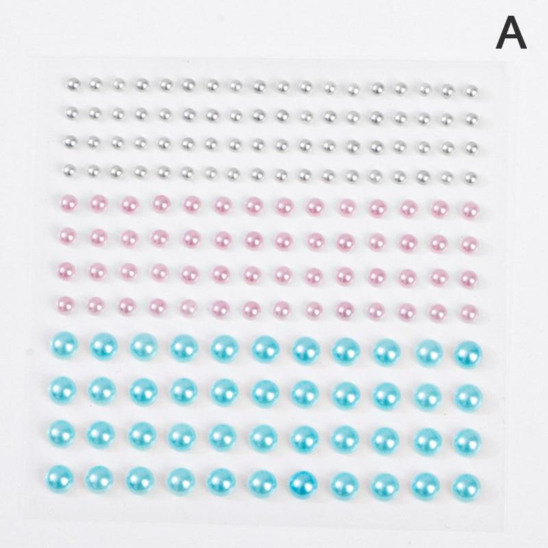 

1 лист пластиковых полукруглых жемчужных декоративных наклеек для Diy лица, красоты, макияжа, дизайна ногтей, аксессуары для волос для мобильного телефона