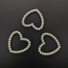 40mm Pearlescent Hollow Heart Imitation Pearl Beads for DIY Pendant and Phone Chain Decor