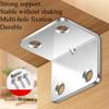 10 Corner Brackets + 60 Thickened Corner Brackets Stainless Steel Right-angle Fasteners, for Fixing Tables, Chairs, Wooden Beds, 90-degree Connection.