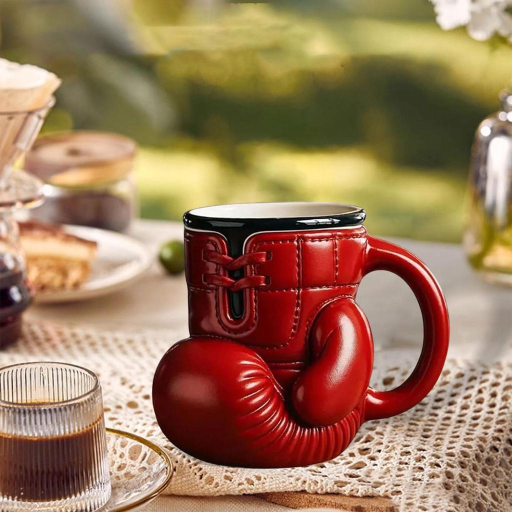 Hrníček ve tvaru boxerské rukavice Porcelánový na čaj Ručně vyráběný Šálek 12 oz pro Bufet Narozeninový dárek Pro každodenní použití