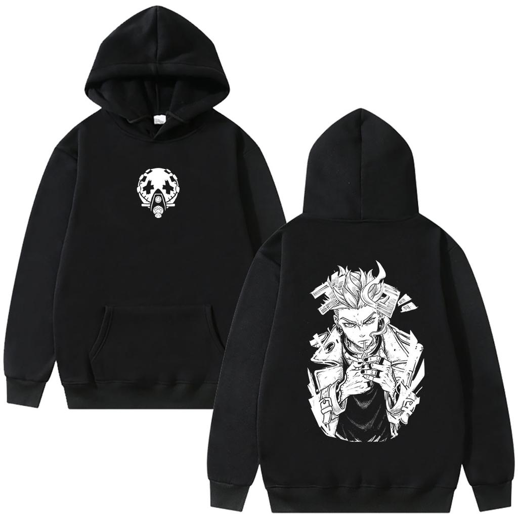 2026 Anime Gachiakuta Enjin Double Sided Print Hoodie Men Women Manga Oversized Pullover Hoodies Unisex Fashion Vintage Streetwear Tops