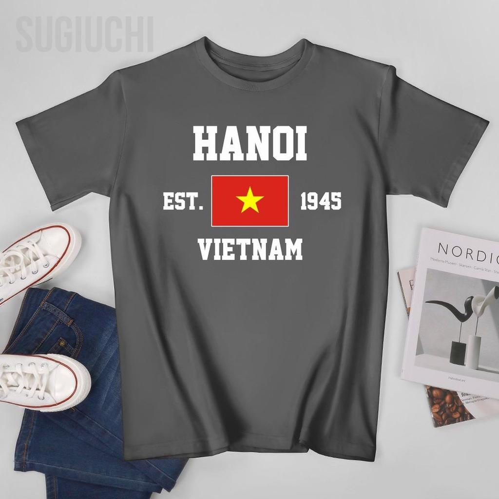 Patriotische Flagge Vietnam Gegr. 1945 Hanoi Unisex T-Shirt Shirts T-Shirt Rundhals T-Shirts Unisex Jungenkleidung 100% Baumwolle