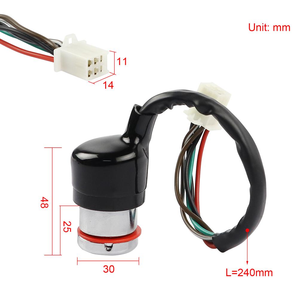 Ignition Key Switch 6 Wires On Off Lock for 50cc 70cc 90cc 110cc 125cc Chinese ATV Quad Dirt Bike Motorbike Go Kart Motorcycle