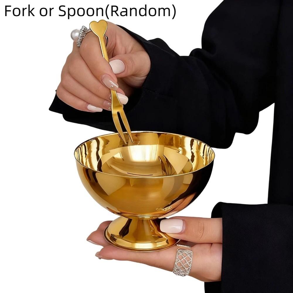 Stainless Steel Dessert Cup Round Vintage Serving Bowls Multi-function Pudding Bowl Kitchen Tools