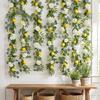 Greenery Artificial Lemon Garland Realistic Faux Lemon Wreath Lemon Vine Decor  Outdoor Decor