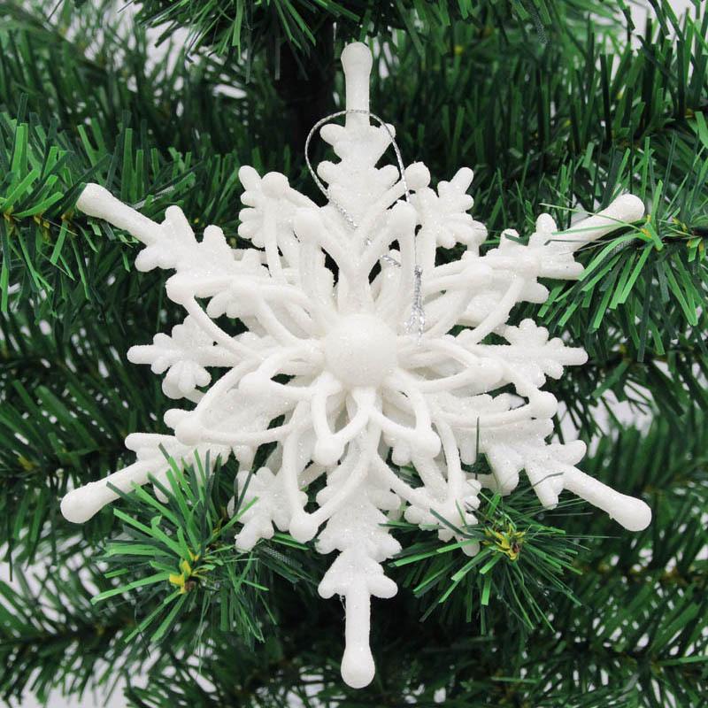 12CM 3D Snowflake Christmas Tree Ornaments, In Stock