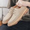 Herrenschuhe Trendy Echtleder Casual Oxford Schuhe für Männer Arbeitskleidung Lederschuhe Mode Freizeit Business Schuh Ayakkabı