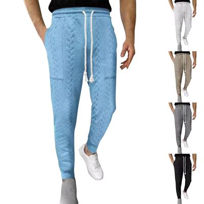 Men'S Casual Solid Color Drawstring Straight Leg Comfortable Pants