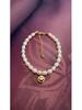 Women's Fairy Pearl Heart Pendant Necklace - Cool Choker Style with Smiley Face and Acacia Bean Clavicle Chain