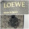 LOEWE Repeat Anagram Jacquard Square Tote Shoulder Bag Canvas Calf Leather Navy Blue Black