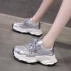 Sneaker Damen Sommer Mesh Atmungsaktiv Lässige Weiße Schuhe Mode Dicke Sohle Pops Schuhe