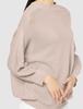 Equo Whole Garment Banzai PO Pullover Light Size M Women's Sweater, Greige,
