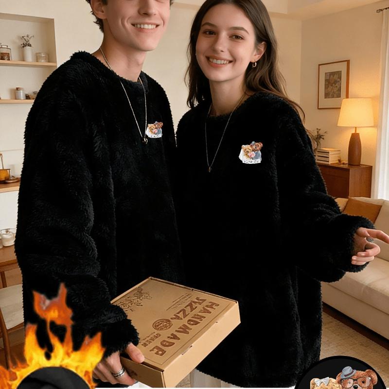 

2Pcs Couple Flannel Matching Tops - Soft Breathable Shirts for Couple Getaways XXL абрикосовий