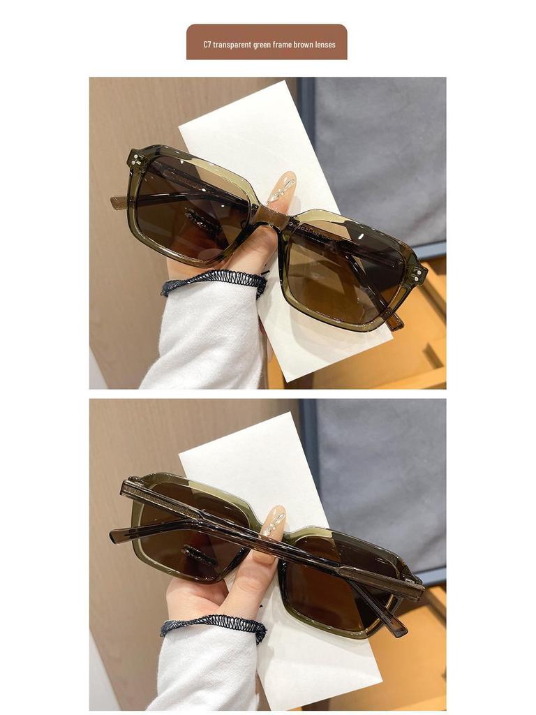55112 New TR90 Polarized Women's Sunglasses: Japanese & Korean Style, Lightweight Small Square Frame