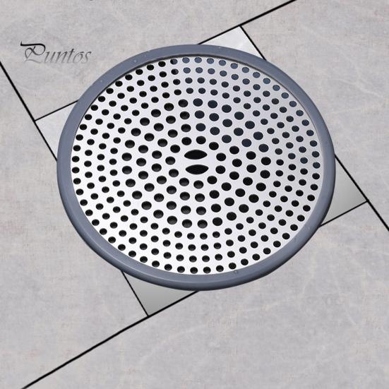 Stainless Steel Floor Drain Filter Hair Catcher with Silicone Ring Rust-Resistant Bathroom Sink Strainer Shower Drain Hair Trap Stopper
