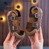 Girls Sandals 2025 New Summer Non-slip Soft Sole Girls Medium and Older Children Velcro Children's Shoes Baby Beach Sandals