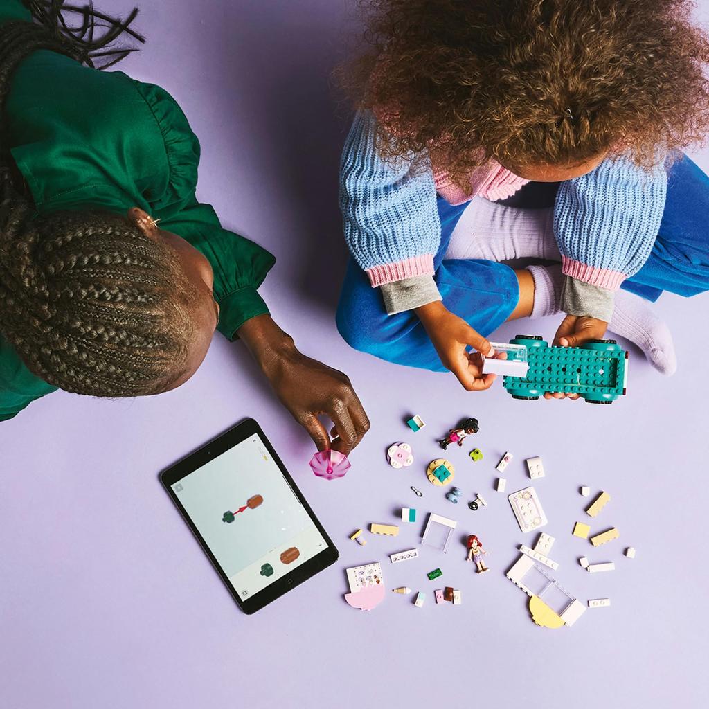 LEGO Friends Heartlake City Ice Cream Truck Toy Birthday Present Block Educational Boys Girls Children 4 Years Old 5 Years Old 6 Years Old Pretend