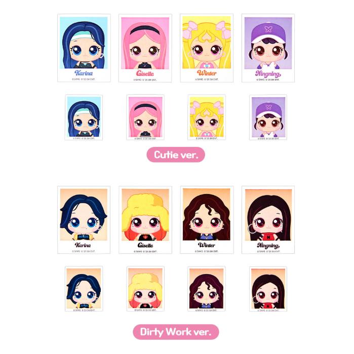 Teenieping X aespa Mini Foto Sticker Pack