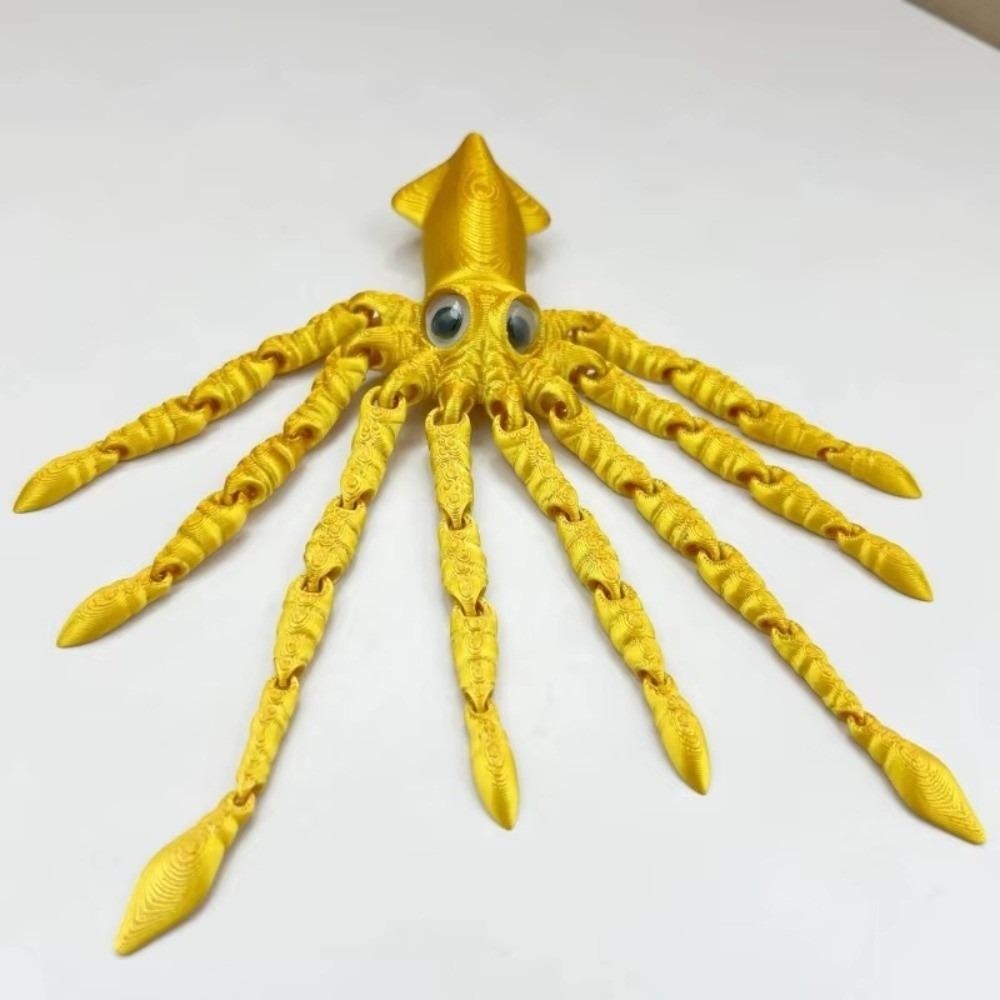 

Movable Joints Squid Model Ornament Octopus Model Creative 3D Printed Model Toy For Kids Gift 1