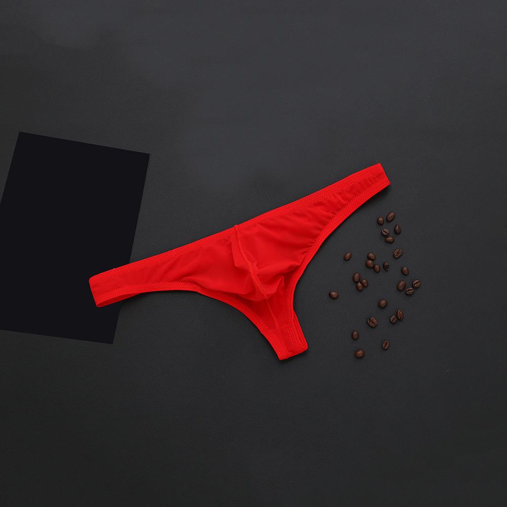 Herrenunterwäsche-Höschen, sexy Tanga-Shorts, erhöhte Unterwäsche, Eisseide, T-Unterwäsche