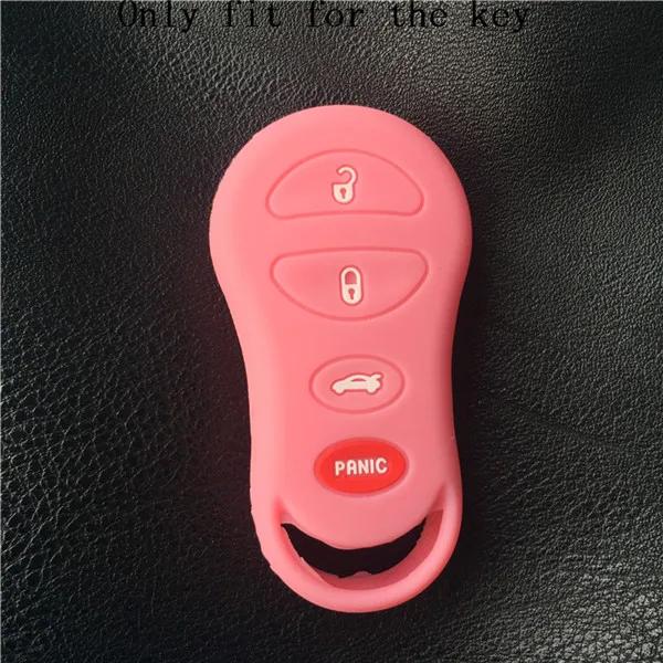 ZAD silicone car key case cover protector holder shell set for Chrysler Sebring for Jeep Liberty for Dodge 4 buttons key skin