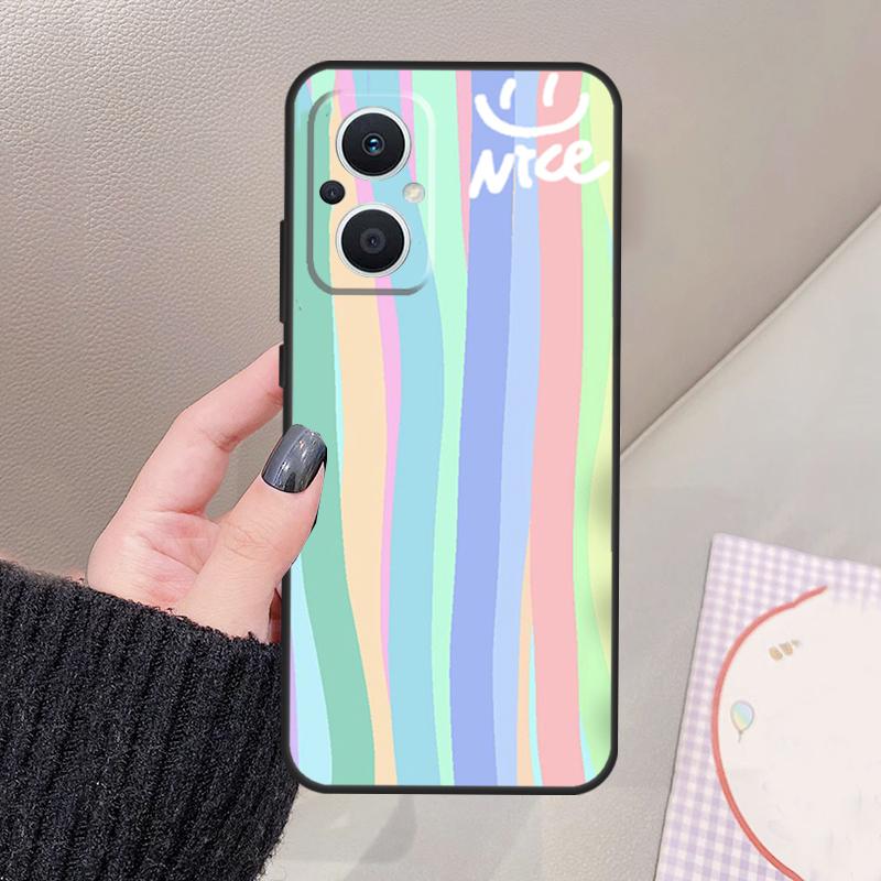Rainbow Cute Cartoon Funda For OPPO Reno 11 12 13 14 Pro 11F 12F 13F 14F 7 8 Lite OPPO Find X9 X6 X5 X8 Pro Case