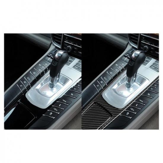Carbon Fiber Central Console Gear Shift Frame Cover For Porsche Panamera 2010-16