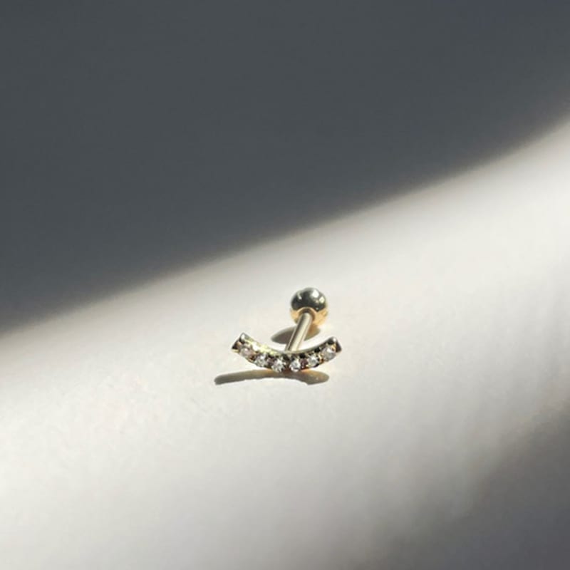 MARQUEMENT 14k daint curve piercing