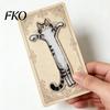 Cat Design Bookmark 5Pcs Acrylic Long Bookmark, Book Mark for Reading Women & Waterproof Men, Decorative Kitten Page Marker, Gifts Readers Lovers