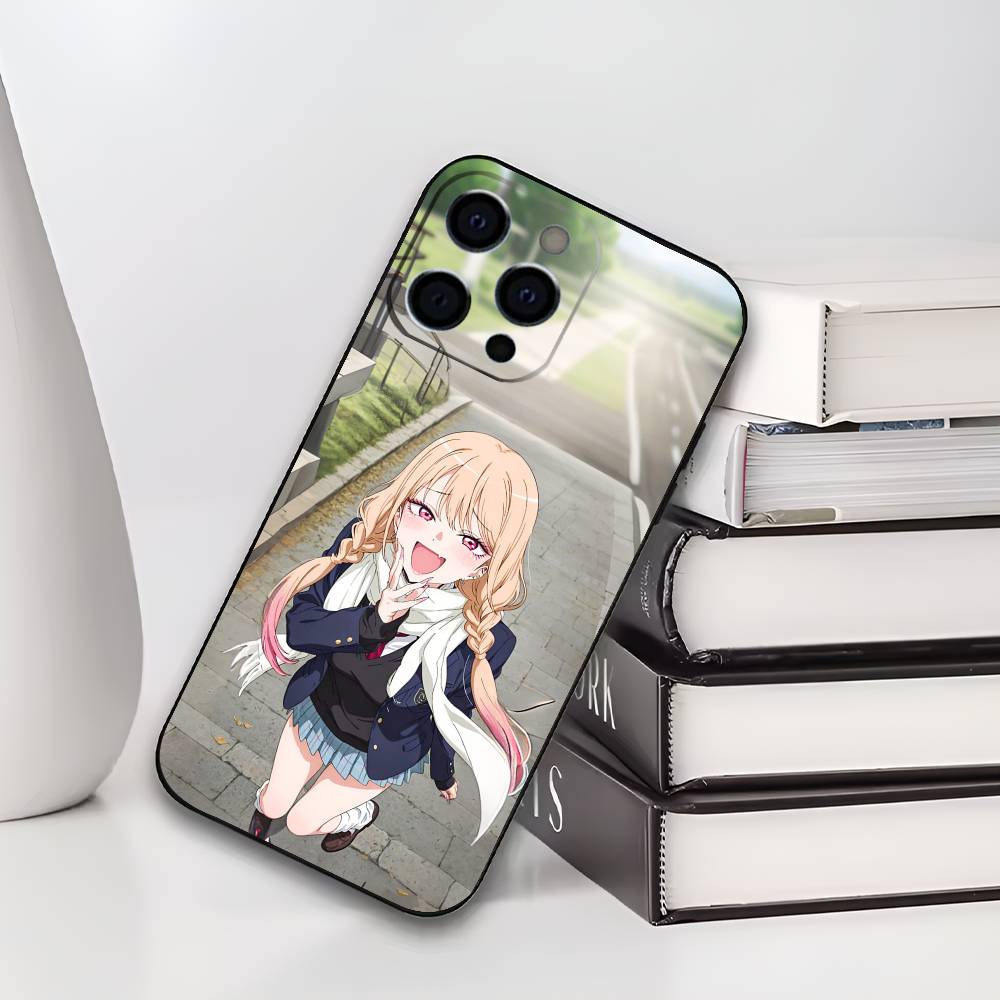 

Чехол для телефона My Dress Up D-Darling Марин Китагава Для iPhone 17,16,15,14,13,12,11,Plus,Pro,Max,Plus,XS,мягкий чехол Черный силикон iPhone14Plus