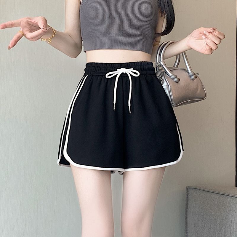 

Летние женские серые спортивные шорты - Свободного кроя, с широкими штанинами, горячие шорты для улицы, модные, универсальные шорты M