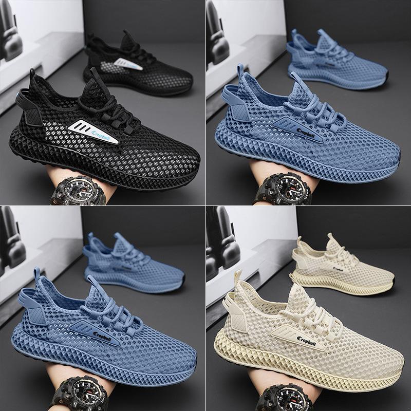 Large Men's Sports Shoes Mesh Hollow Large Mesh Shoes Men's Wave Shoes Breathable Casual Shoes Summer Men's Running Shoes