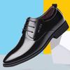 Korean Version of Leather Shoes Men's Business Dress Shoes Best Man Wedding Shoes British Fashion Business Casual Shoes Youth Pointed Leather Shoes