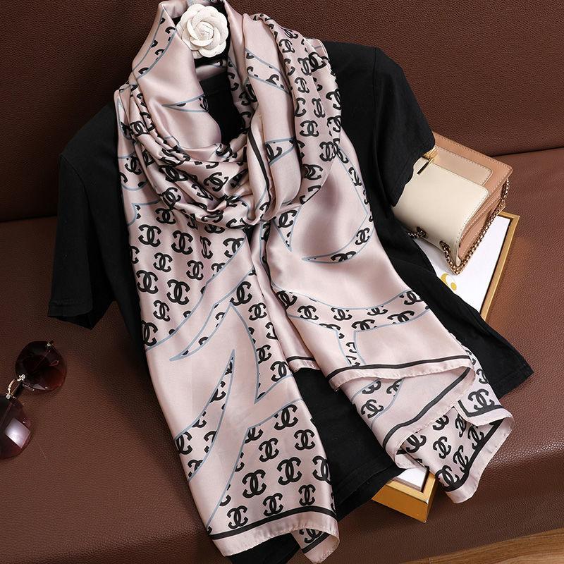 180*90 cm Luxus Marke Frauen Sommer Seide Schals Schal Dame Wrap Weich Weibliche Europa Designer Strand Bandana Foulard Schalldämpfer pareo