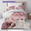 Geometric Marble Pattern Bedding Quilt Set Quilt Cover Pillowcase Home Decoration Gift (1 * duvet cover + 2 * pillowcase, without core)