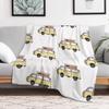 yellow retro van Throw Blanket All Season Lightweight Soft Blanket for Bed