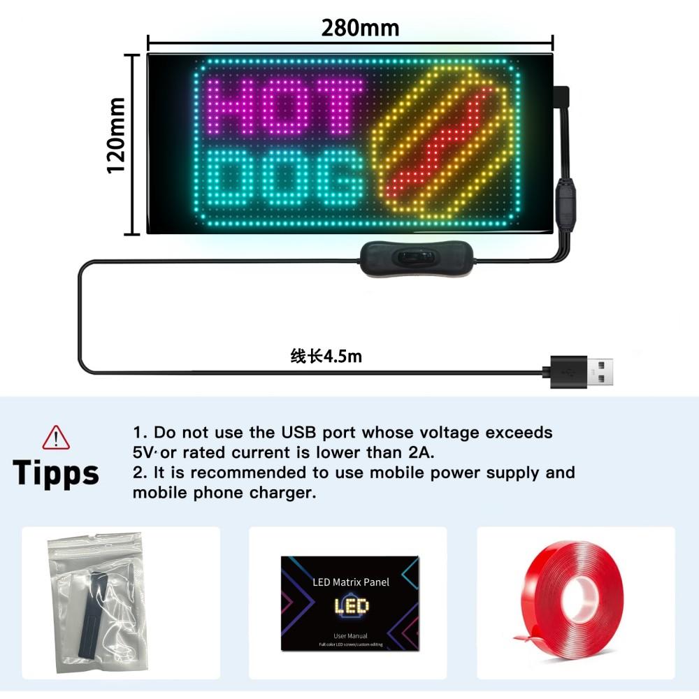 Smart LED Pixel Panel Light DIY Programmable Scrolling Screen Display Bluetooth APP Control Night Light For Windows Bars Decor