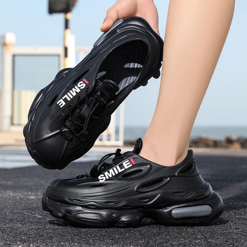 New Fashion Breathable Garden Shoes Summer Couple Sandals Non-slip Thick Bottom Men's Sandals Outdoor Baotou Beach Men's Shoes
