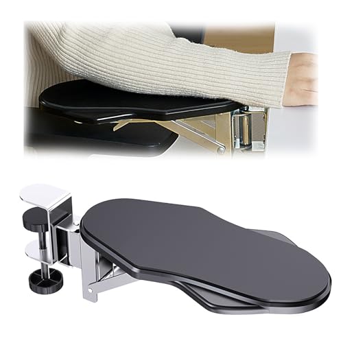 BESSTER Desk Armrest, Armrest, Desk Extender, Armrest Wrist Rest, Armrest Cushion, Rotating & Foldable, No Drilling Required, Easy Installation, Desk