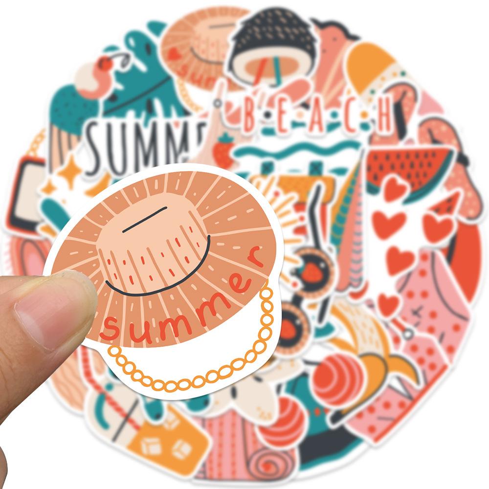 39 Cartoon Summer Fresh Graffiti Stickers DIY Decorative Suitcase Pen Guitar Notebook Waterproof and Non-invasive