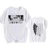 Attack on Titan Streetwear Men's T Shirt Eren Yeager Shingeki No Kyojin  Anime Summer Cotton Women Tops Tees Casual High Quality