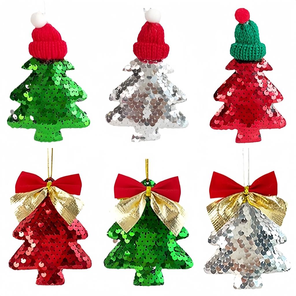Christmas Hanging Decor Glitter Christmas Ornaments Festive Displays Elegant Holiday Decorations Reflective Glitter Finish