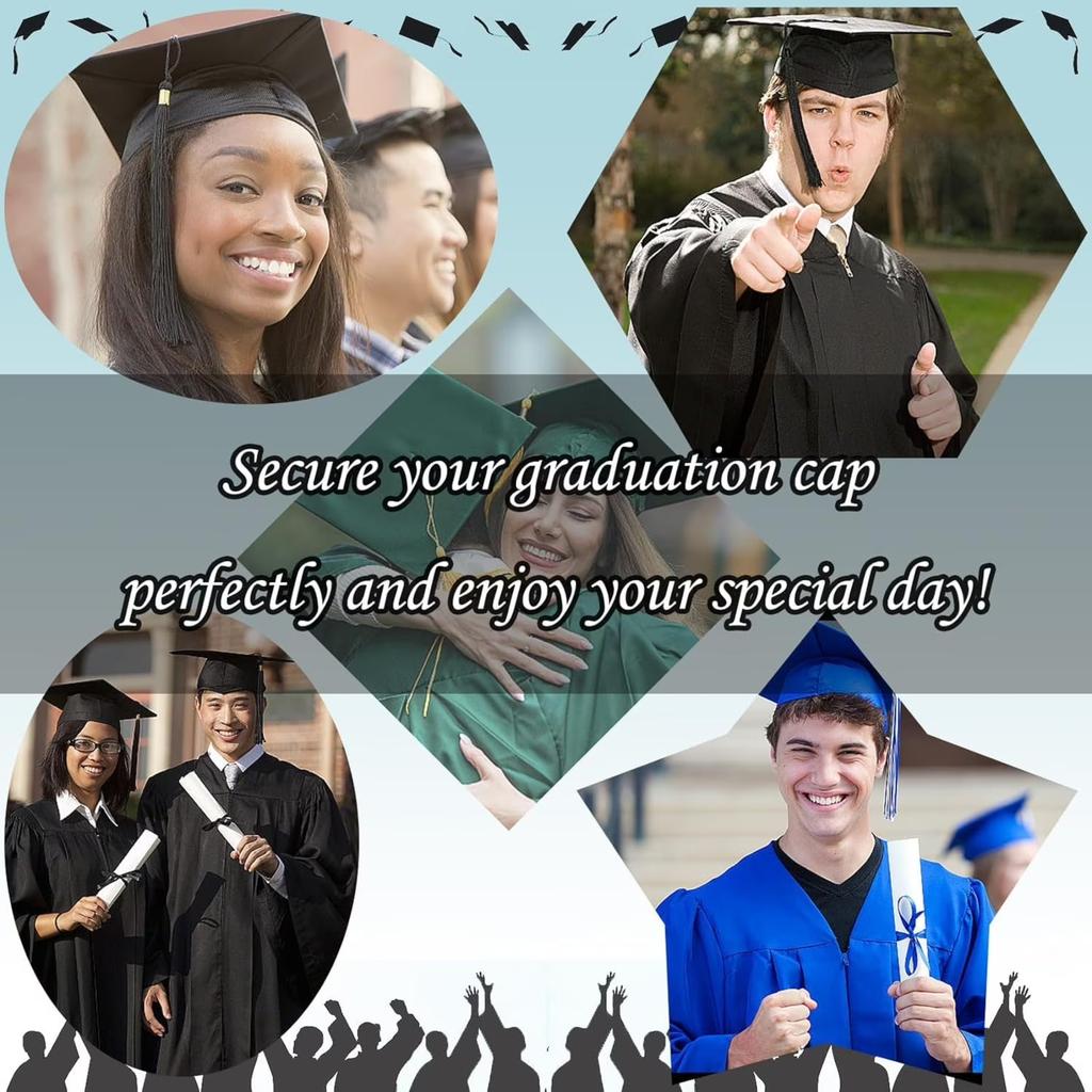 Graduation Retention Headband: Fastener For Securing The