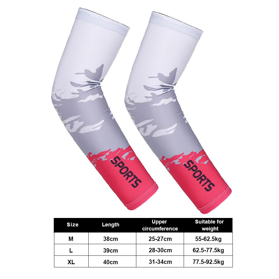 Confezione da 2 copribraccia da ciclismo, protezione solare UV, polsini e scaldabraccia da basket