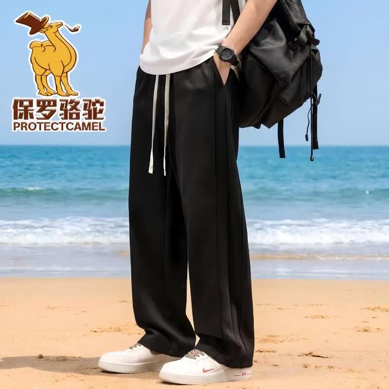 Men s Summer Loose Straight Wide-Leg Casual Pants M