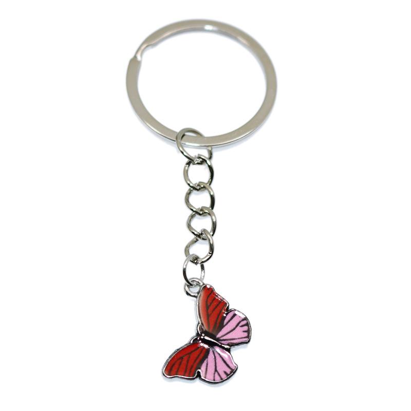 Cute Colorful Butterfly KeyChains Bag Charm Cell Phone Accessory Preppy Schoolbag Pendant Key Rings Christmas Xmas Jewelry Gifts