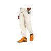 Puma X The Smurfs Collaboration Letter Cartoon Embroidery Lace-Up Elastic Cuffed Knitted Sports Pants Men Pants Beige 622193-99
