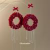 Silver Needle Fluffy Tassel Bow Earrings: Retro, Creative, High-End Winter Accessories for Women
